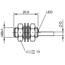 Индуктивный датчик Balluff BES 516-324-SA44-C-03