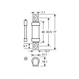 Предохранитель Bussmann 100FE BS-88