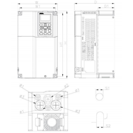 Преобразователь частоты со встроенным тормозным ключом Delta Electronics VFD075C43A-21 