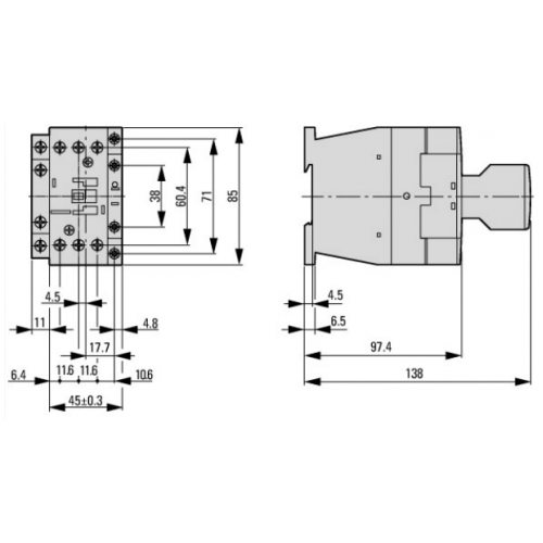  Контактор Eaton DILM25-10