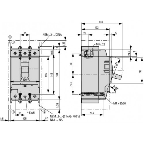 Автоматический выключатель Eaton NZMN2-A250