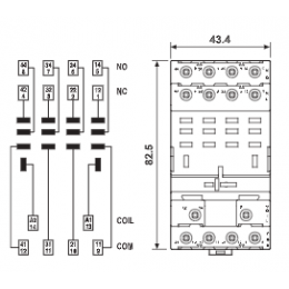 Розетка для реле Finder 96.04SMA