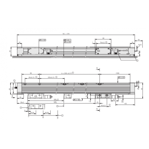 Датчик линейных перемещений HEIDENHAIN LB 382 ML1240mm ID 315 420-04 1VSS