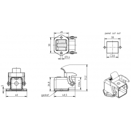 Корпус блочный Harting 09200030801