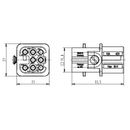 Han розетка 8D-кримп Harting 09360083101