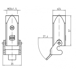 Кожух с фиксатором Harting 19200030720