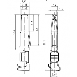 Контакт-гнездо Harting GDS A-FC 3