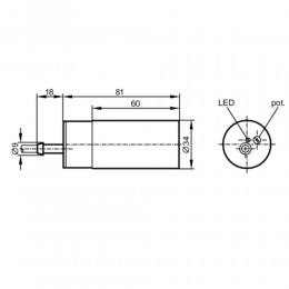 Датчик индуктивный IFM Electronic KB-3020-BPKG/NI 