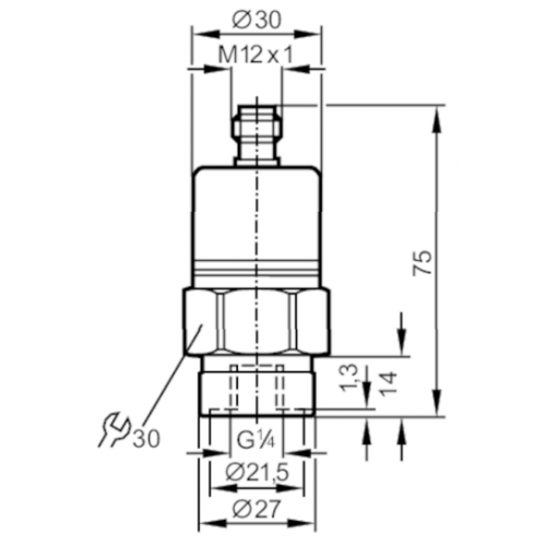 Датчик давления с керамической измерительной ячейкой IFM Electronic PA3024 