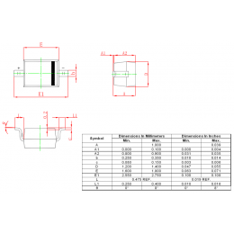 Барьерные диоды Шоттки DIOS B5819W