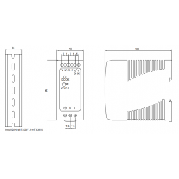 Блок питания MEAN WELL MDR-60-12