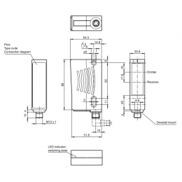 Датчик фотоэлектрический Pepperl+Fuchs  RL29-55/25/73c/136