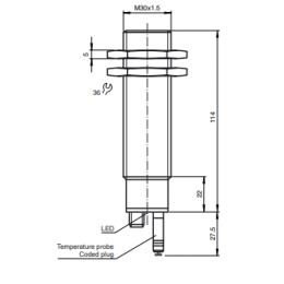 Ультразвуковой датчик Pepperl+Fuchs UC500-30GM-IUR2-V15