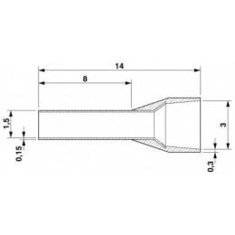 Кабельный наконечник Phoenix contact AI 1 - 8 RD