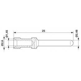 Обжимной контакт Phoenix Contact CK2,5-ED-1,00ST AG
