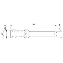 Обжимной контакт Phoenix Contact CK2,5-ED-1,50ST AG