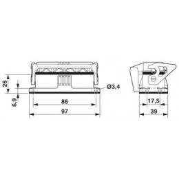 Корпус Phoenix Contact HC-EVO-D25-BWSC-PLR-BK