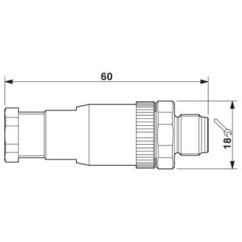 Штекерный соединитель Phoenix Contact SACC-M12MS-5CON-PG 7-VA