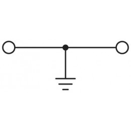 Заземляющий клеммный модуль с пружинными зажимами Phoenix Contact ST 2,5-PE