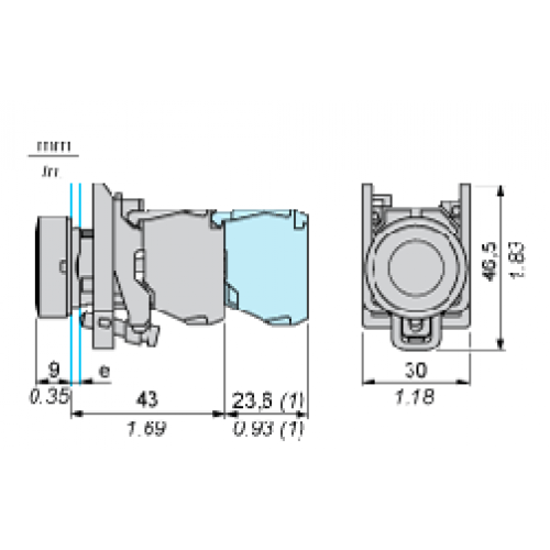 Кнопка 22 мм зеленая с возвратом 1НО Schneider Electric XB4BA31 