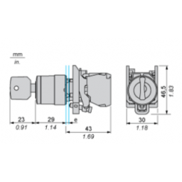 Переключатель Schneider Electric XB4BG21