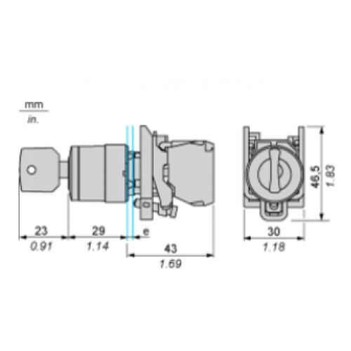 Переключатель Schneider Electric XB4BG33