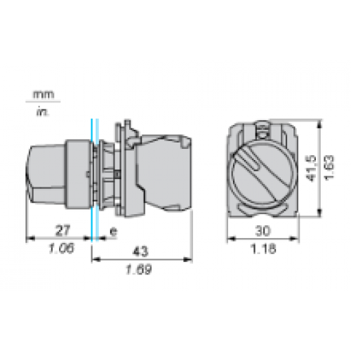 Переключатель Schneider Electric XB5AK123B5 