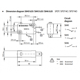 Микровыключатель SCHALTBAU S845 V10/20