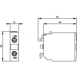 Блок дополнительных контактов Siemens 3RH1921-1CA10