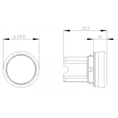 Кнопка синяя Siemens 3SU1001-0AB50-0AA0