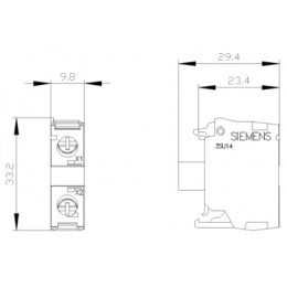 Светодиодный модуль со встроенным светодиодом Siemens 3SU1401-1BB60-1AA0