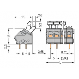 Колодка клеммная WAGO 256-402 